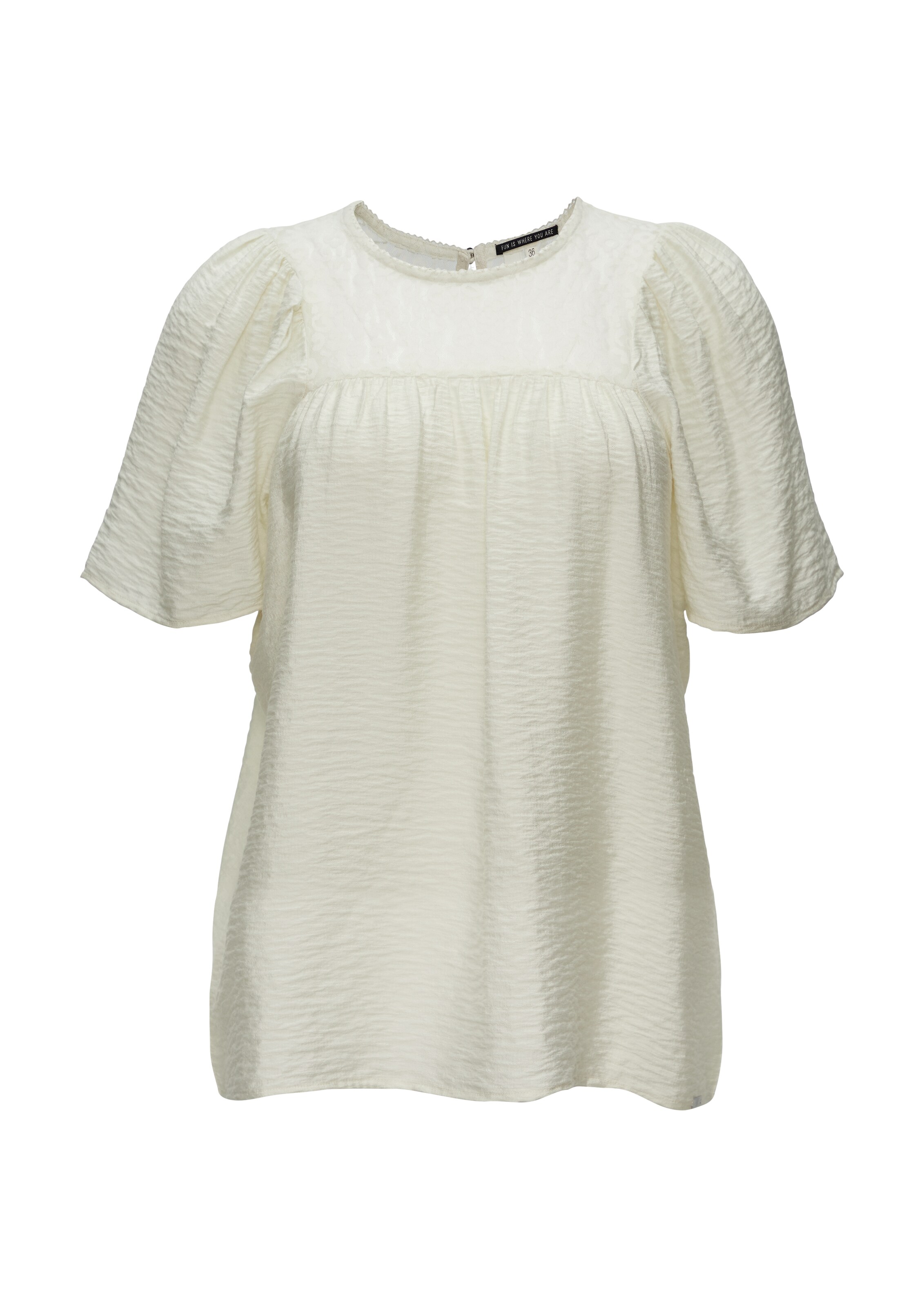 QS Bluse in Beige: Vorderseite