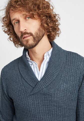 !Solid Strickpullover 'Mapari' in Blau