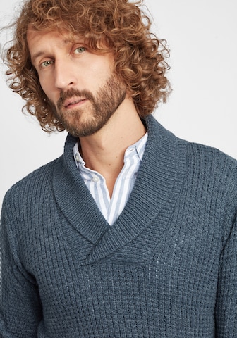 !Solid Strickpullover 'Mapari' in Blau