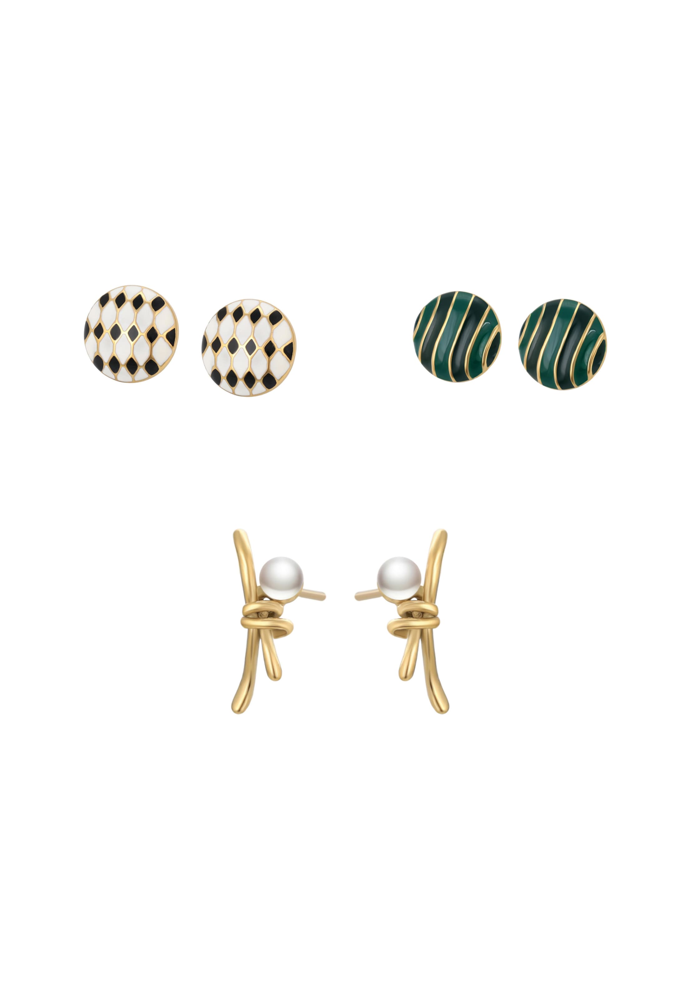 faina - Pendientes en oro: frente