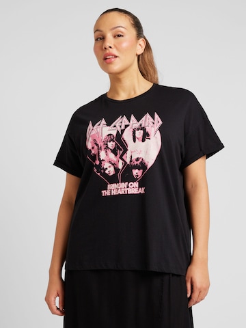 Noisy May Curve Shirt 'BRANDY VALENTINE' in Black: front