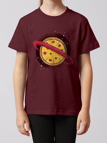 Maglietta 'Pizza Planet' di watabout.kids in rosso: frontale