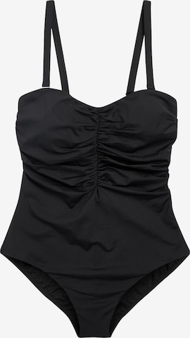 juoda Next Bandeau Maudymosi kostiumėlis: priekis