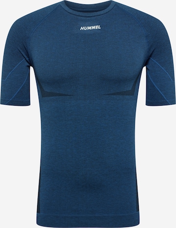 T-Shirt fonctionnel Hummel en bleu : devant