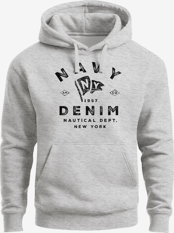 Neverless Sweatshirt 'Navy Denim' in Grey: front