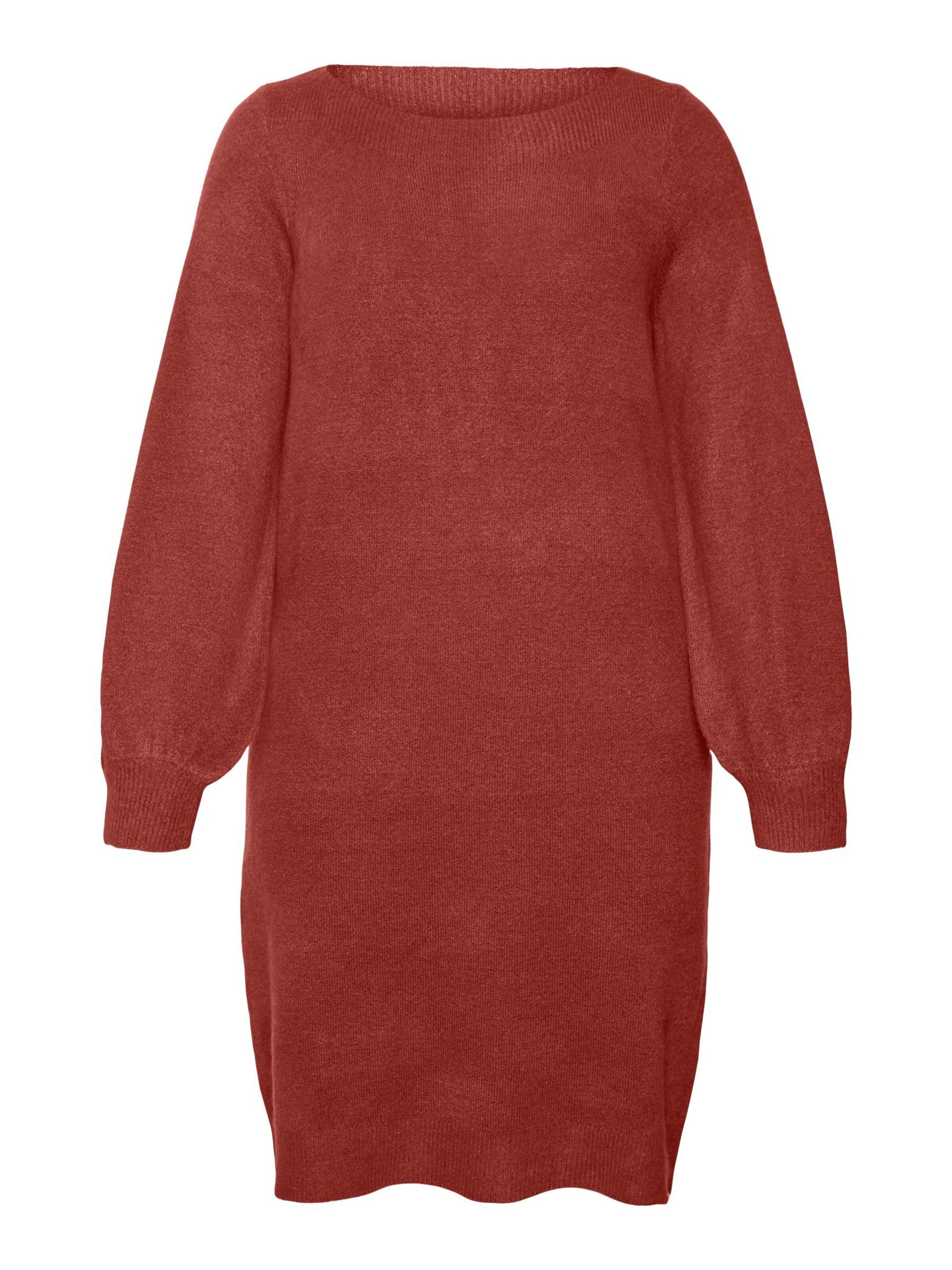 Vero Moda Curve Gebreide jurk 'CLEFILE' in Rood: voorkant