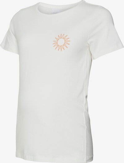 MAMALICIOUS T-Shirt 'SUNNY' in goldgelb / weiß, Produktansicht