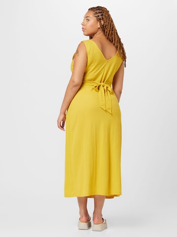 Warehouse Curve Dress in Yellow