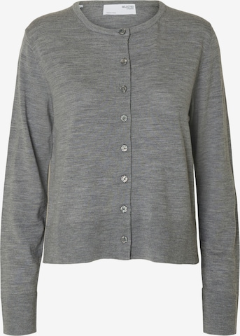Cardigan 'SLFTHEA' SELECTED en gris : devant