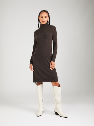 Pure Cashmere NYC Gebreide jurk in Bruin: voorkant