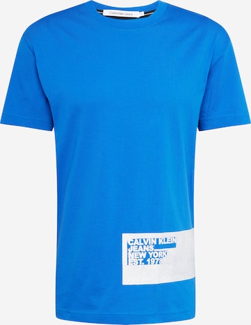 Calvin Klein Jeans T-Shirt 'STENCIL' in Blau: predná strana