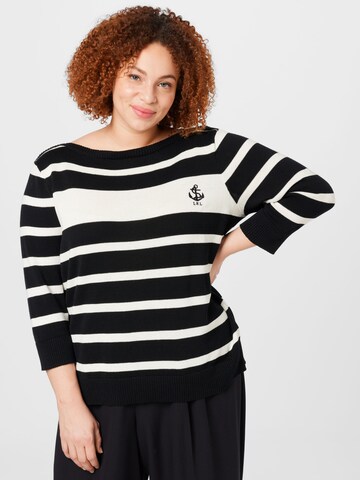 Pull-over 'ZENTANA' Lauren Ralph Lauren Plus en noir : devant