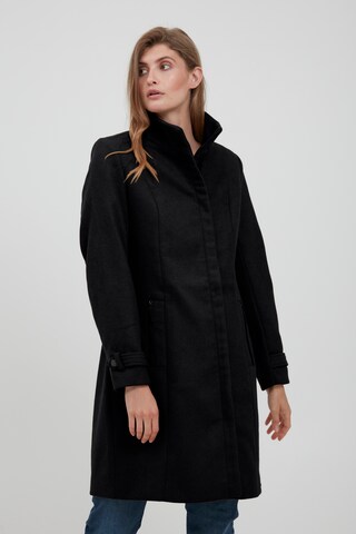 Fransa Between-Seasons Coat in Black