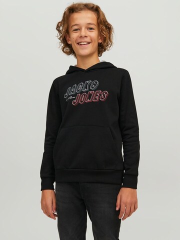 Jack & Jones Junior كنزة رياضية 'Friday' بلون أسود: الأمام