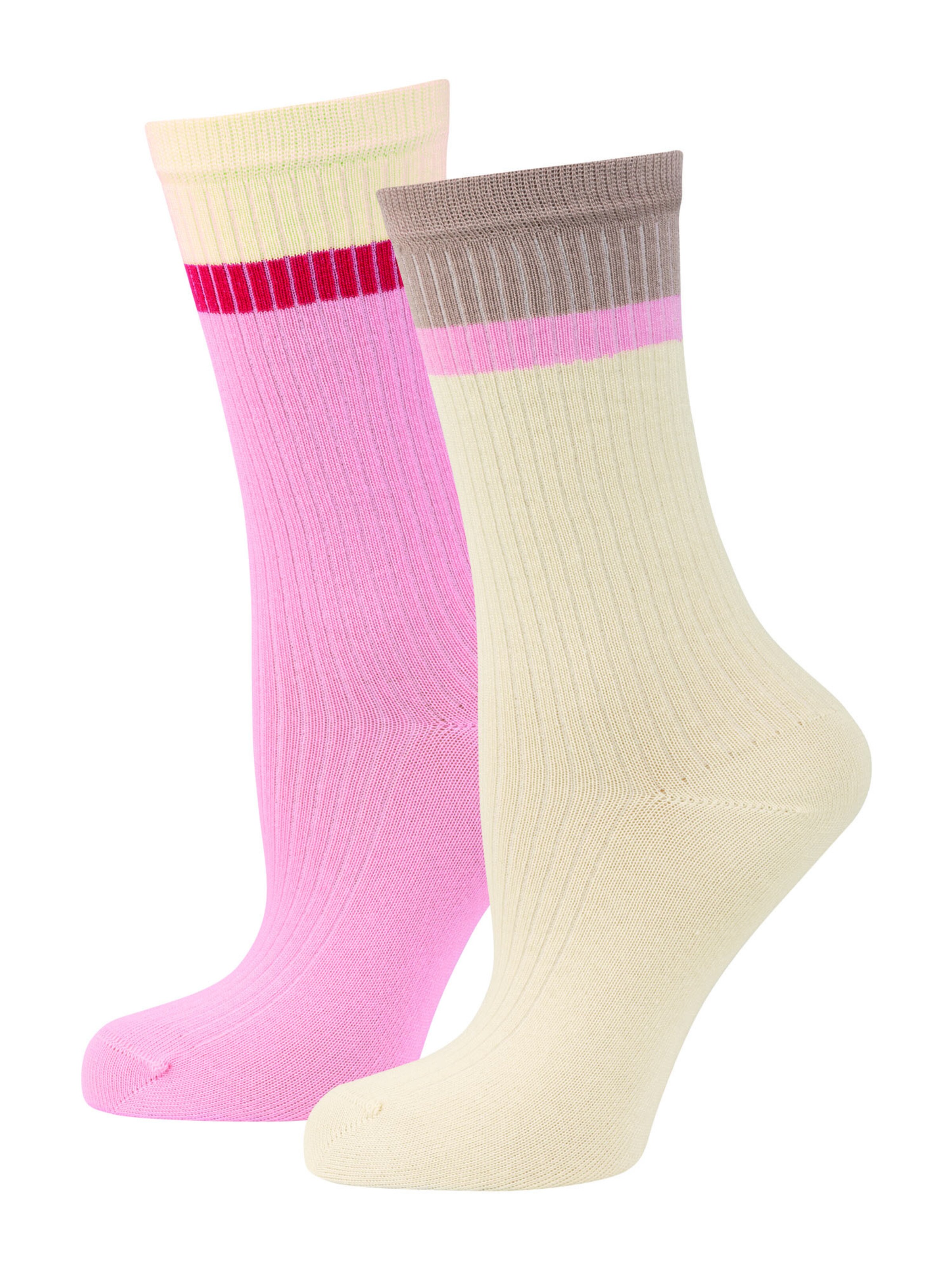 Nur Die Socks ' Soft Modal Ripp ' in Beige: front