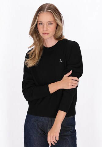 DreiMaster Maritim Pullover in Schwarz: Vorderseite