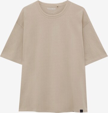 T-Shirt Pull&Bear en beige : devant