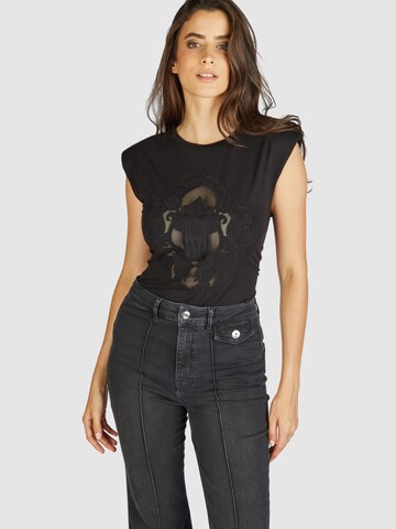 MARC AUREL Shirt in Black: front