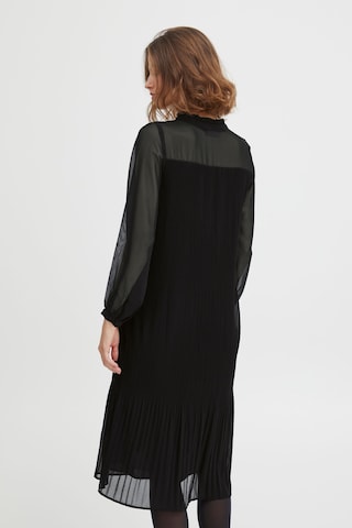 Fransa Dress 'Plisse' in Black
