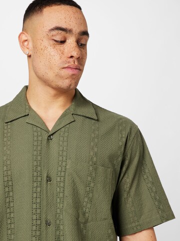 Samsøe Samsøe Regular fit Button Up Shirt 'EMERSON' in Green