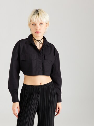 Nasty Gal Blouse in Zwart: voorkant