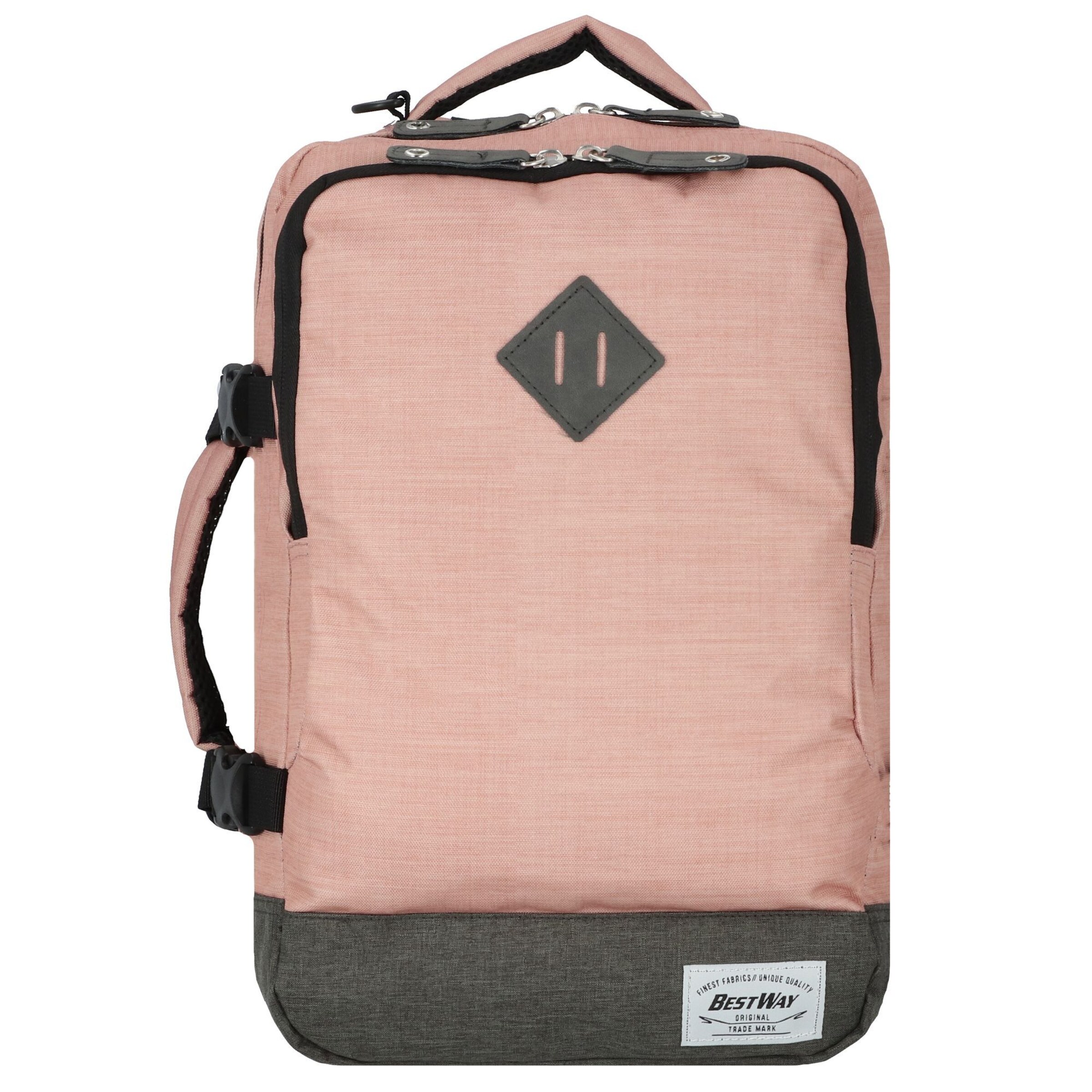 Worldpack Backpack 'Cabin' in Pink: front