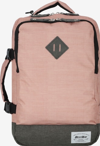 Worldpack Backpack 'Cabin' in Pink: front
