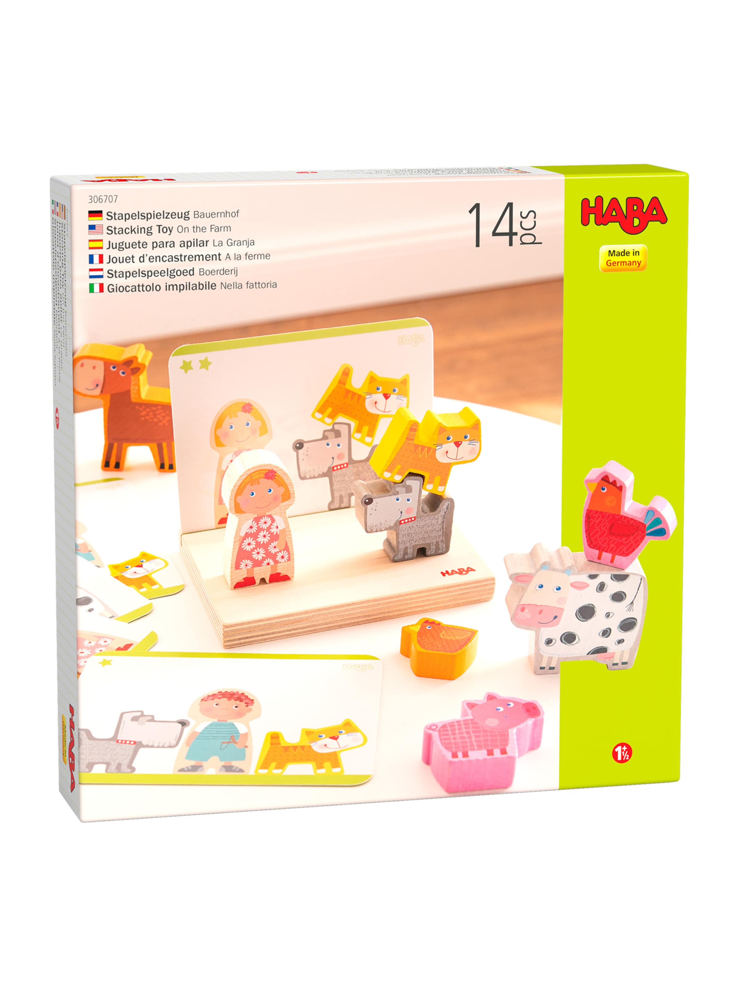 HABA Game ' Stapelspielzeug Bauernhof ' in Mixed colors: front