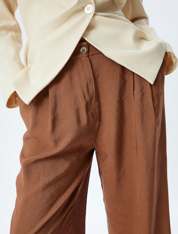 Koton Wide Leg Hose in Braun