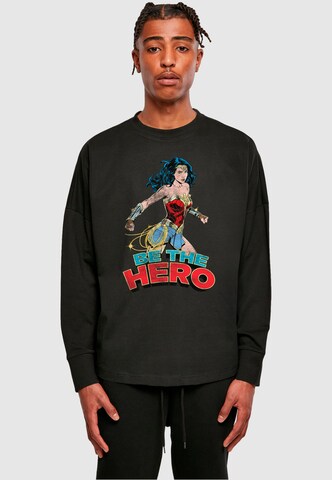 Merchcode Shirt 'Wonder Women - Be The Hero' in Grey: front