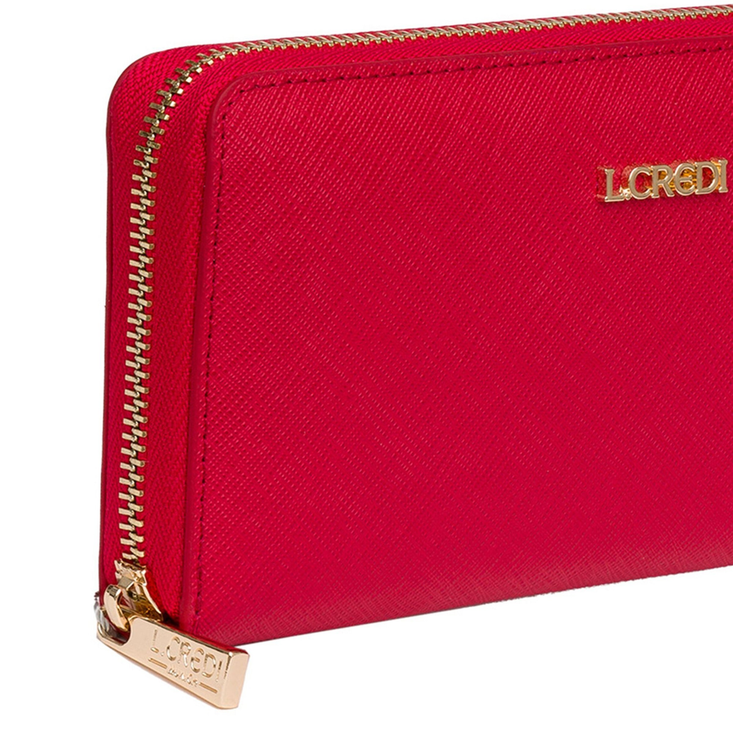 L.CREDI Wallet 'Poema' in Red