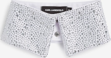 Col ' STRASS-KRAGEN, HANDVERLESEN VON HUN KIM ' Karl Lagerfeld en blanc : devant