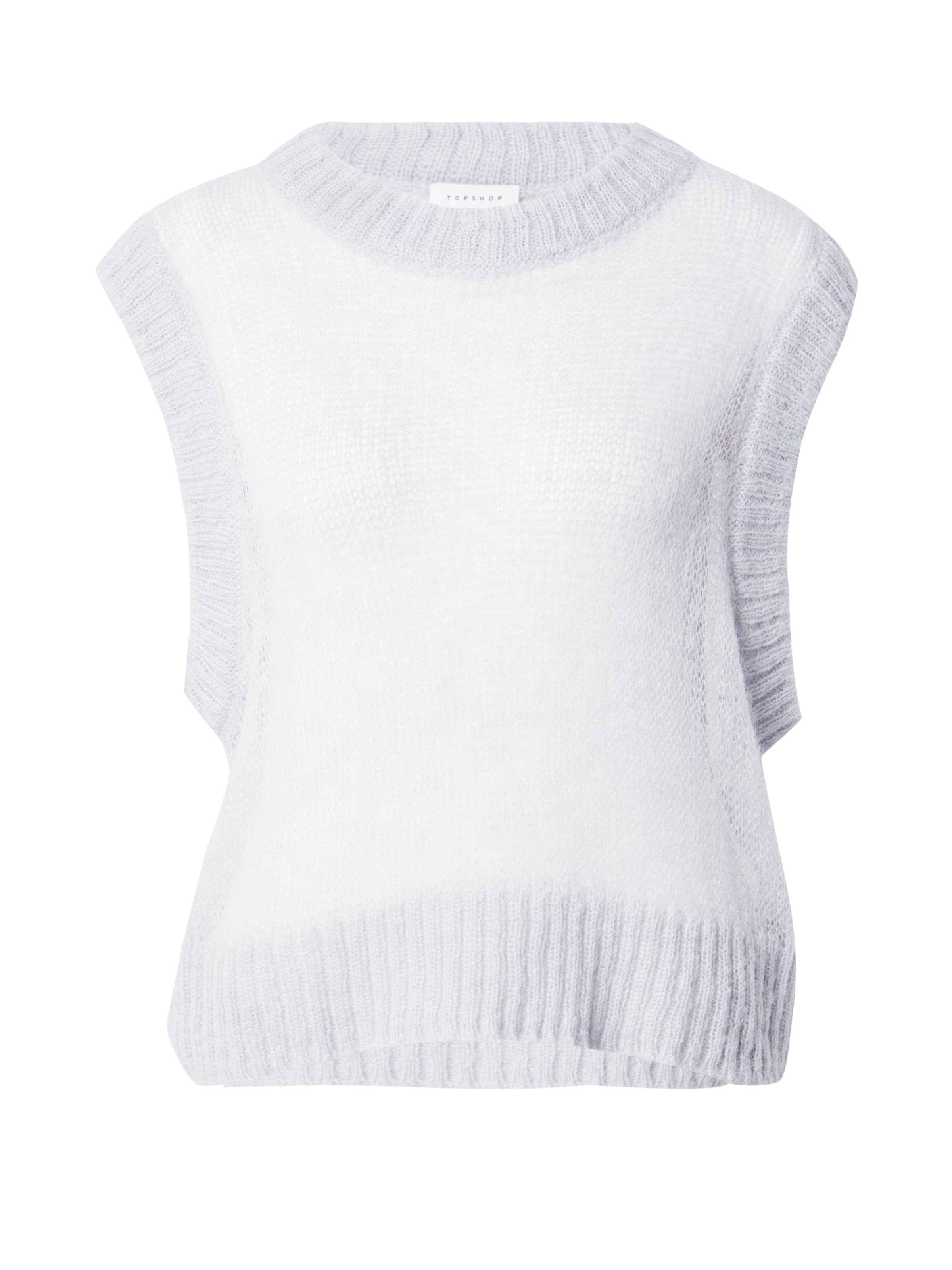 TOPSHOP Вязаный топ в Серый: спереди