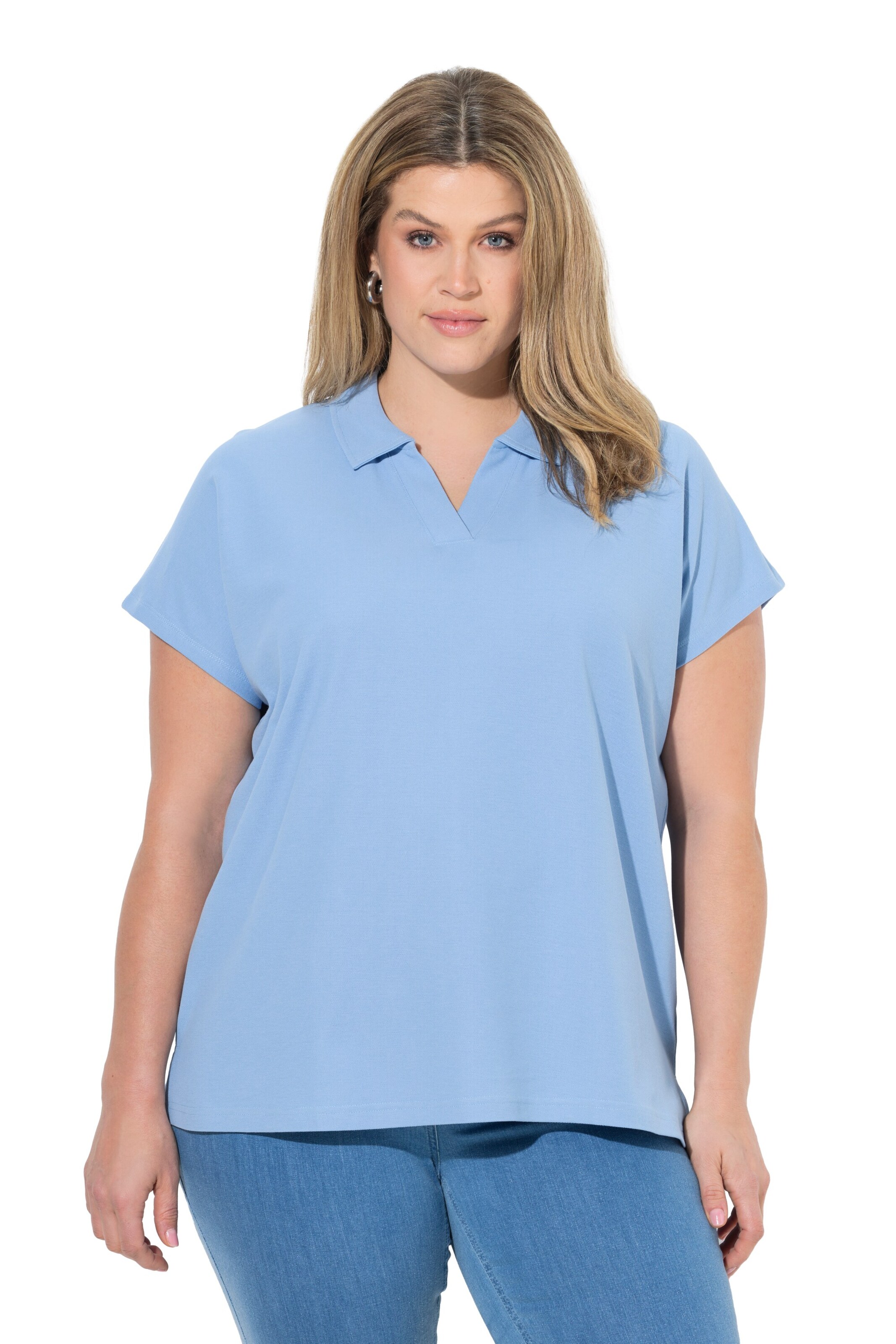 Ulla Popken Shirt in Blauw: voorkant