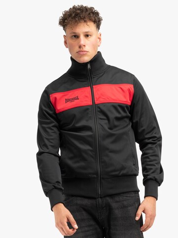 LONSDALE Trainingsjack 'ALNWICK' in Zwart: voorkant