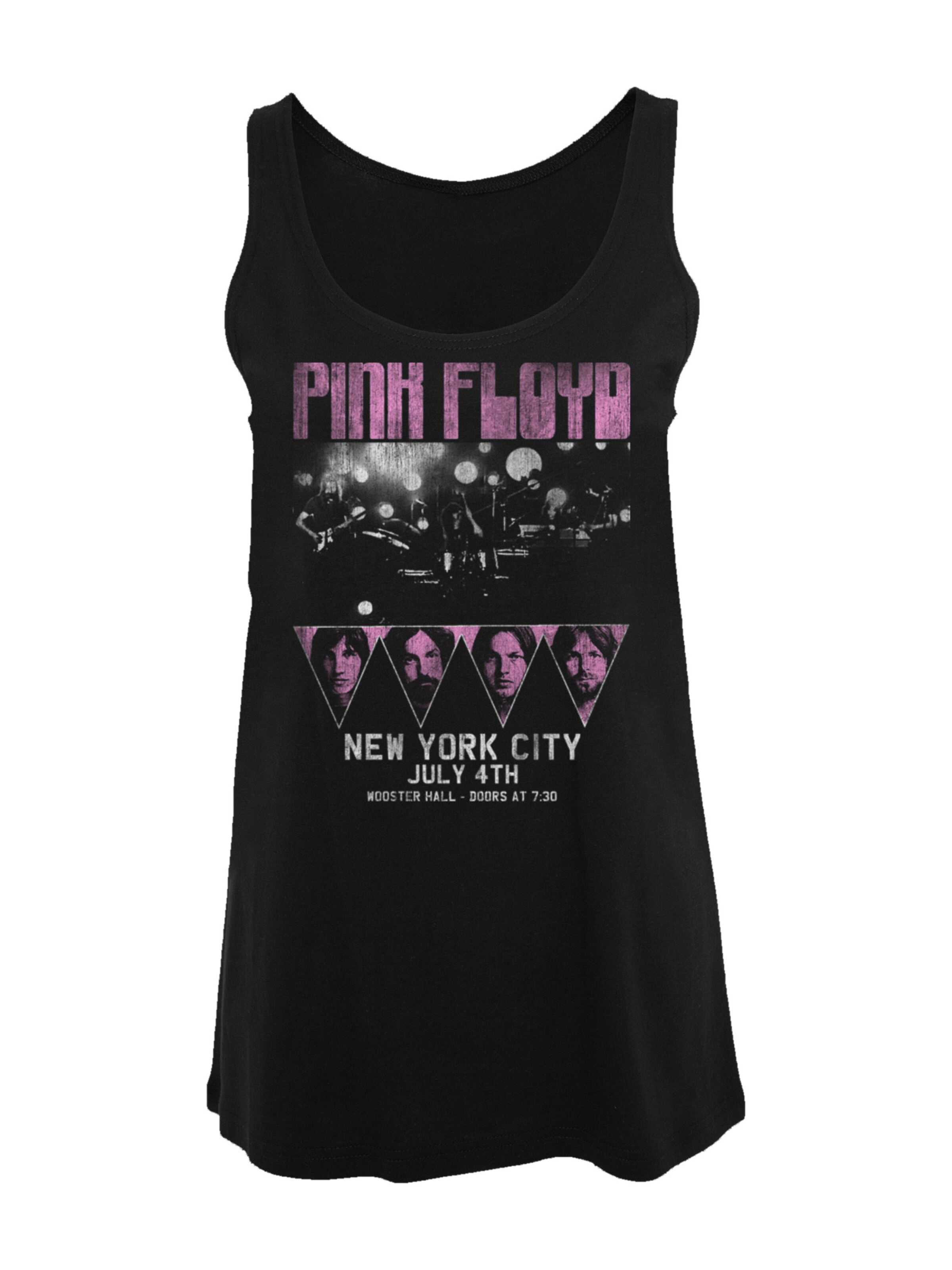 Haut 'Pink Floyd Tour NYC' F4NT4STIC en noir : devant