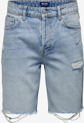 Jeans 'EDGE' di Only & Sons in blu: frontale
