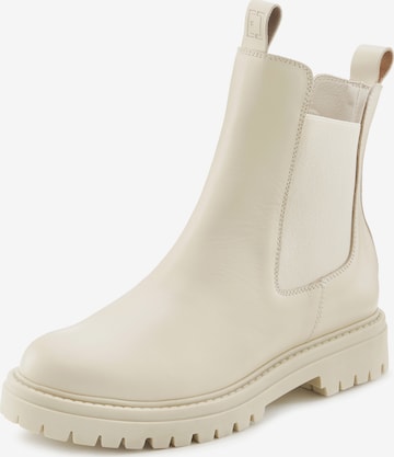 Boots chelsea di Elbsand in beige: frontale