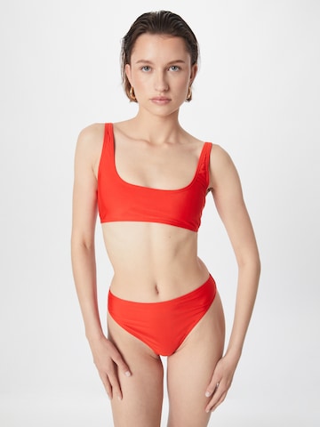 Nasty Gal - Soutien Bustier Top de biquíni em vermelho