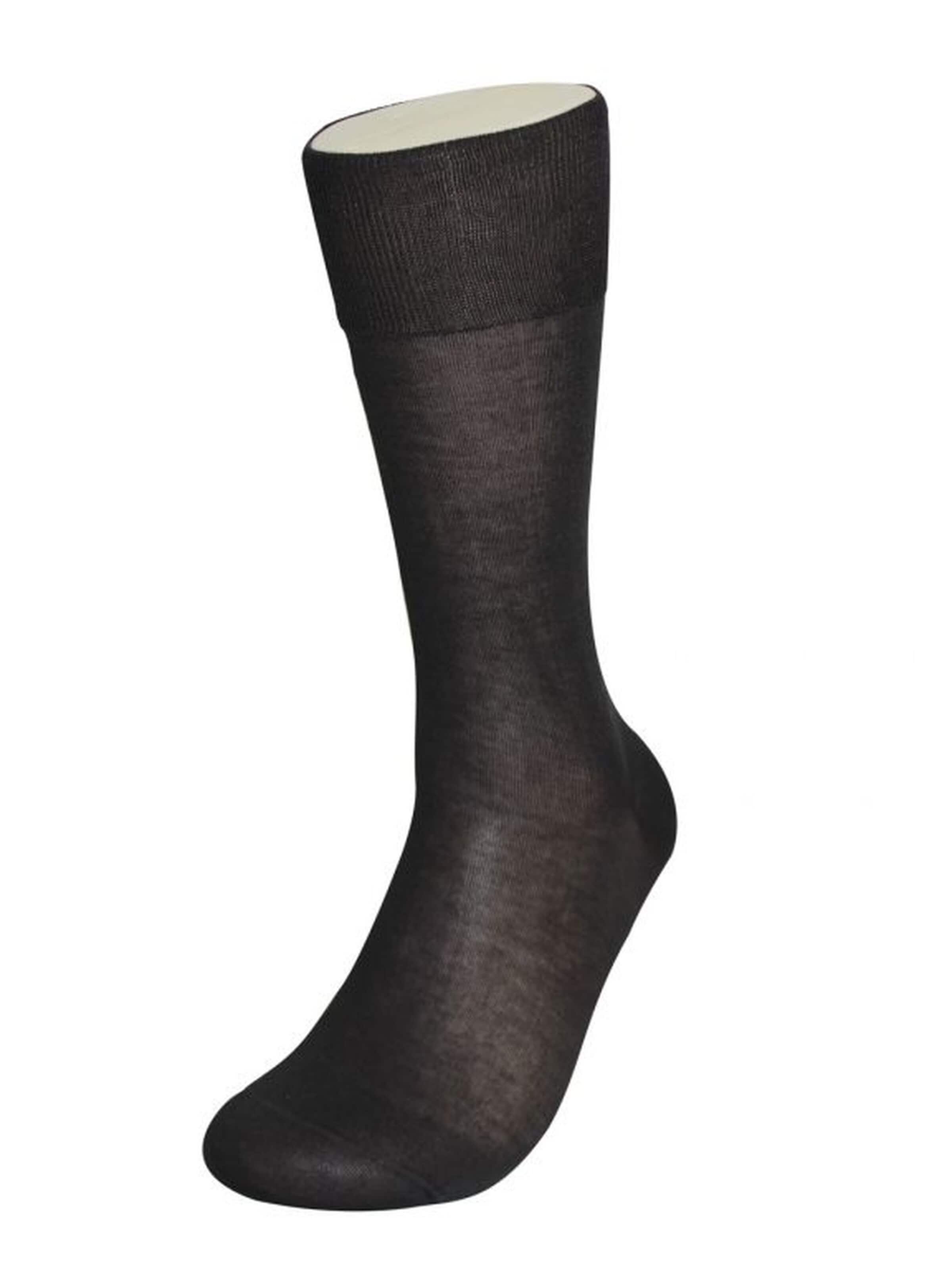 LINDNER SOCKS Socks 'Fil D' Ecosse Socke' in Grey: front