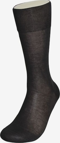 LINDNER SOCKS Socks 'Fil D' Ecosse Socke' in Grey: front