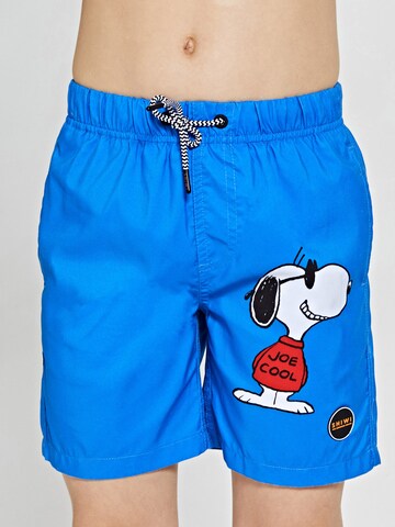 Shiwi Kratke kopalne hlače 'Snoopy Grin Grin Joe' | modra barva