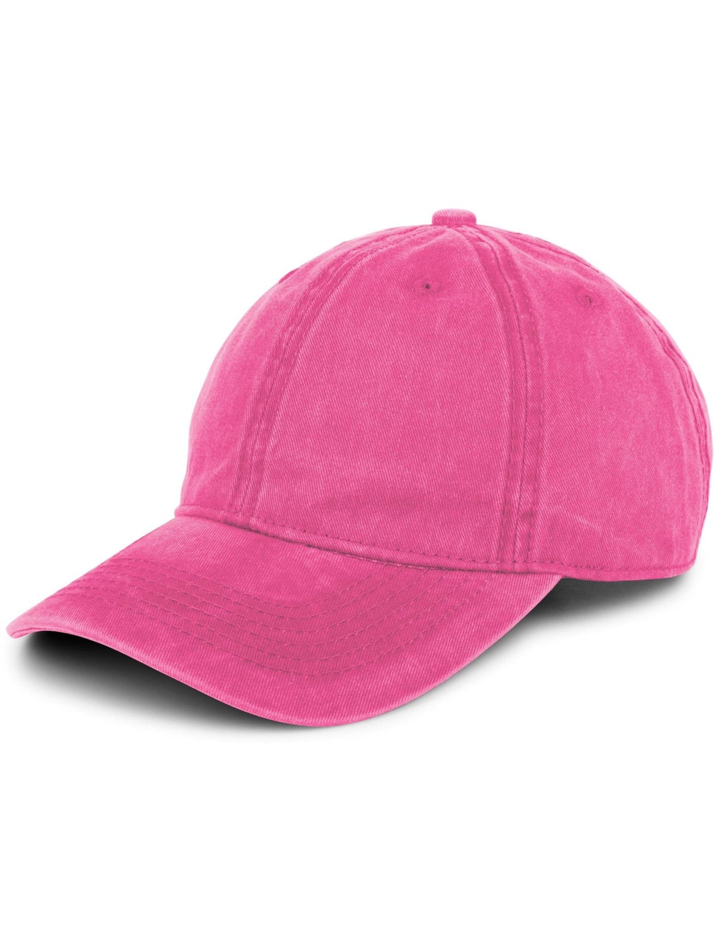 styleBREAKER Cap 'Vintage Baseball Cap Washed Used Look' in Pink: front