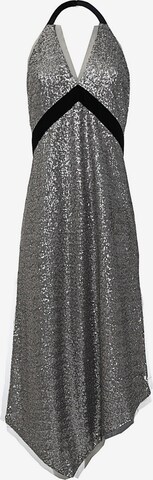 MONOSUIT Cocktail Dress 'PAILLETTES' in Silver: front