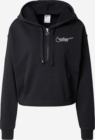 NIKE Athletic Sweatshirt in Black: front