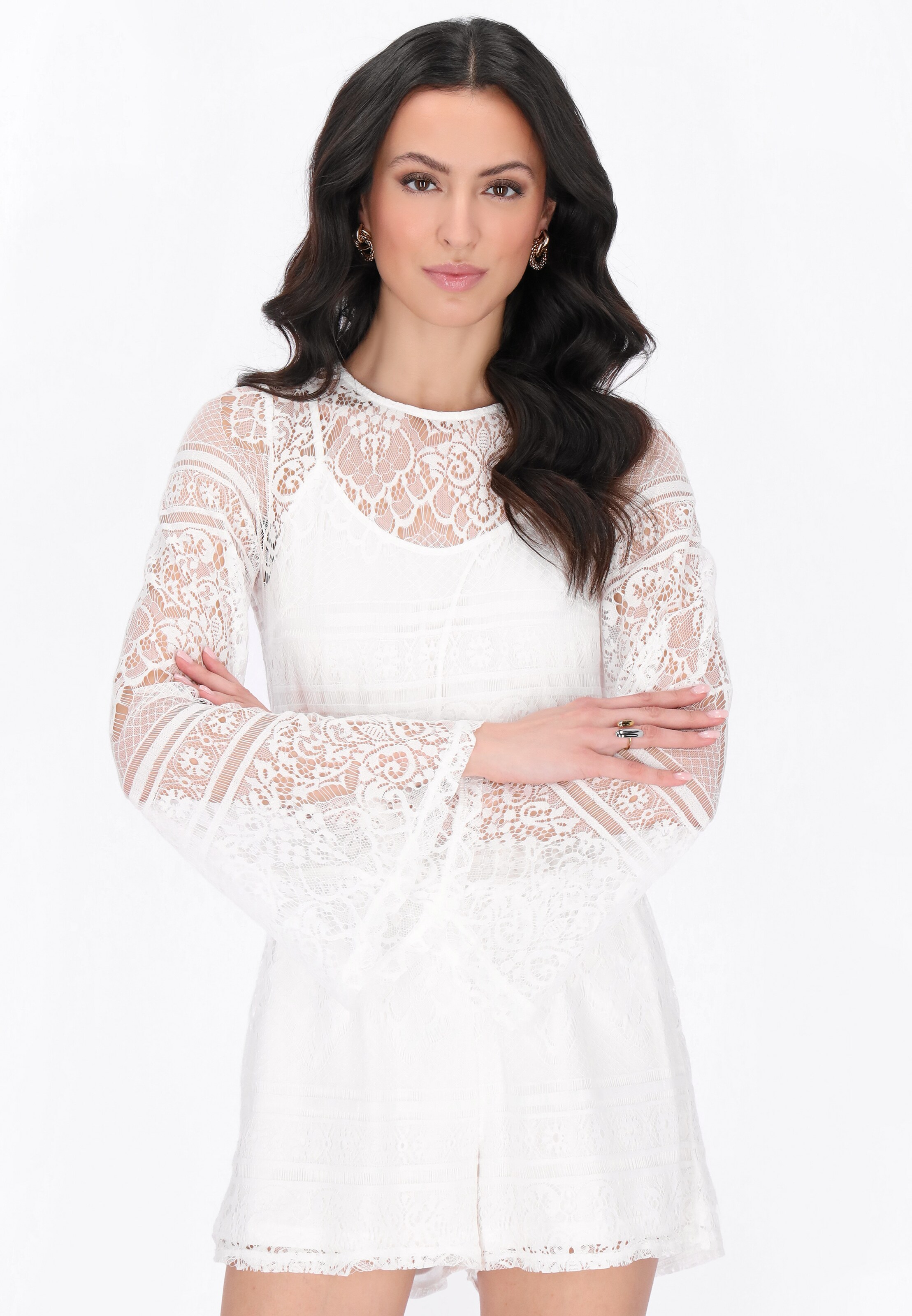 faina Jumpsuit in Weiß: Vorderseite