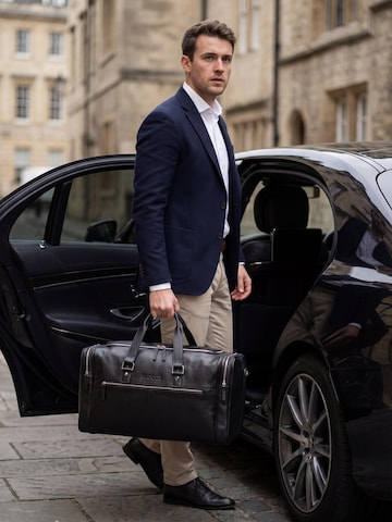 NEGOTIA Leather Weekend bag 'Marent' in Black