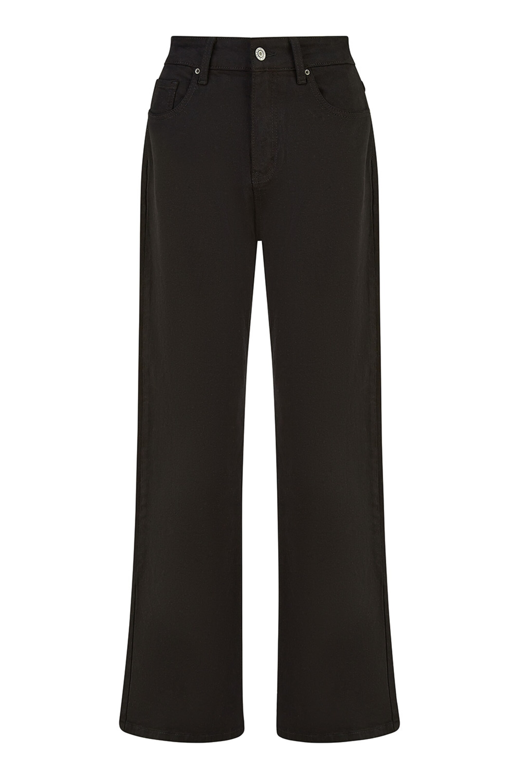 Yumi Regular Pants in Black: front