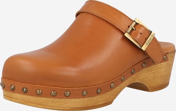 GABOR Clogs in Bruin: voorkant