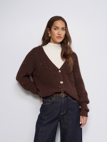 Cardigan Salsa Jeans en marron : devant